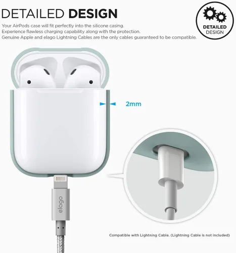 Vista 4 de elago AirPods - Funda de silicona para AirPods [Protección extra]