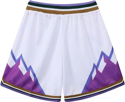 Vista 8 de BOOMLEMON Pantalones cortos de baloncesto para hombre, pantalones cortos de entrenamiento de gimnasio, pantalones cortos deportivos de malla