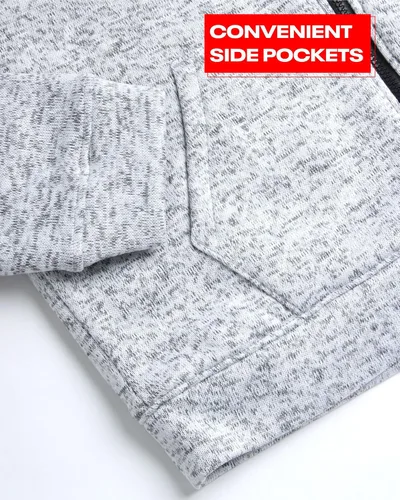 Vista 6 de Reebok Chaqueta de forro polar para hombre - Chaqueta de forro polar con cremallera - Abrigo de forro polar pesado para hombre (M-XXL)