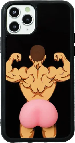 Vista 30 de Funda Graciosa y Fea para Teléfono Compatible con iPhone 7/8/SE Funda Ridícula, Extraña, Feísima y Loca de Melocotón