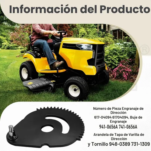 Vista 7 de 617-04094 Engranaje de dirección y 738-0919 Eje de dirección con kit