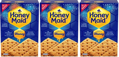 Vista 17 de Honey Maid Graham Crackers, bocadillos a granel para el almuerzo, 200 paquetes de bocadillos de 0.5 onzas