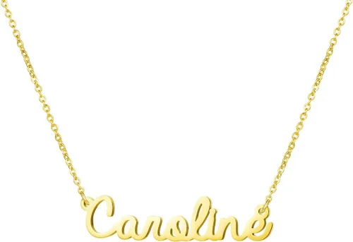 Vista 10 de Yiyang Collar con dije y nombre personalizable, de acero inoxidable, chapado en oro de 18 quilates, joyería para niñas, regalo de cumpleaños