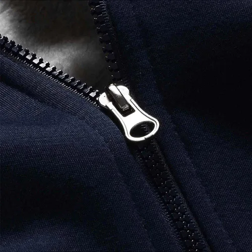 Vista 4 de Machlab - Sudadera con capucha, de forro polar para hombre, con cremallera completa, abrigo grueso cálido de lana