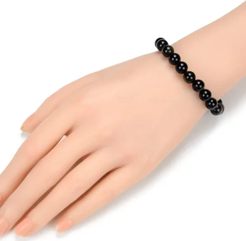 Vista 3 de Adabele 1pc Natural Stretch Gemstone Bracelet 8mm (0.31") Bead 7" to 8.5 inch Healing Crystal Energy Quartz Chakras Jewelry Women Men Birthday Gift
