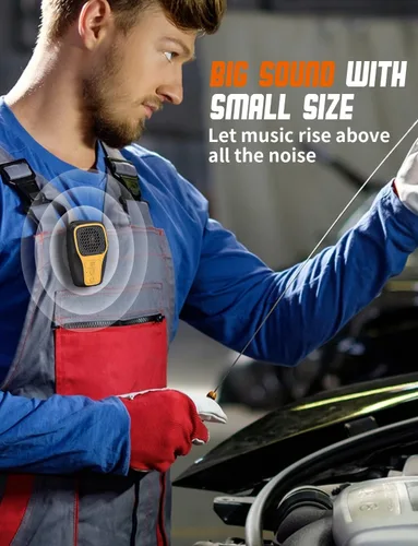 Vista 2 de Altavoz Bluetooth portátil, mini altavoz con clip, altavoz portátil inalámbrico con micrófono integrado, llamadas manos libres, regalos de artilugio