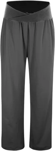 Vista 5 de Pantalones de yoga de pierna ancha para mujer, casuales, holgados, de cintura alta, cruzados, pierna recta, pantalones de entrenamiento, pantalones