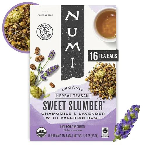 Vista 8 de Té de cúrcuma, Amber Sun, Numi Organic Mezcla de té de cúrcuma de hierbas con rooibos y especias