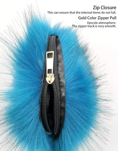 Vista 4 de FHQHTH Faux Fur Purse Fashion Clutch Handbag Shoulder Vintage Evening Bags for Women