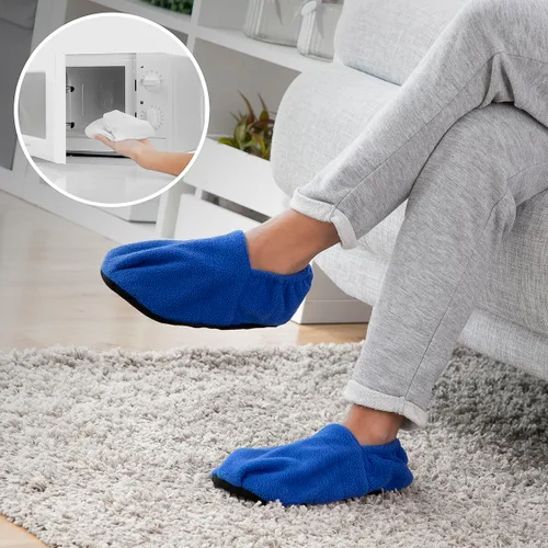 Vista 2 de Zapatillas de Casa Calentables en Microondas InnovaGoods Azul