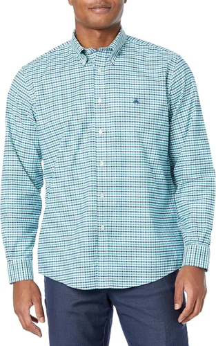 Vista 28 de Brooks Brothers Camisa Deportiva de Manga Larga sin Planchar con Botón para Hombre CORAL ROJO
