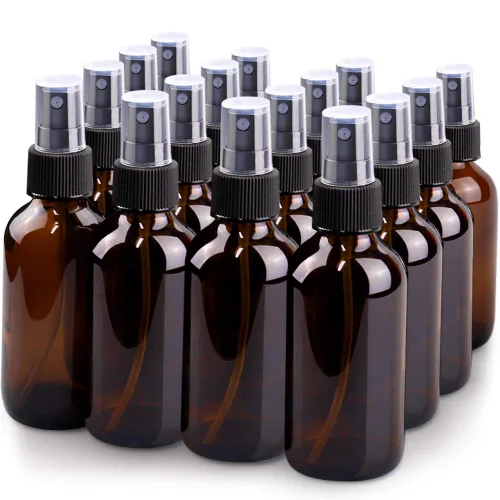 Vista 8 de Botella con atomizador, botellas de spray de vidrio de niebla fina de 2 onzas, recipientes de líquido recargables pequeños para regar la limpieza