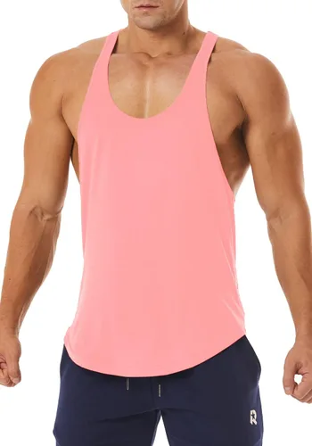 Vista 2 de Camiseta sin mangas para hombre, de secado rápido, suave, para gimnasio, culturismo