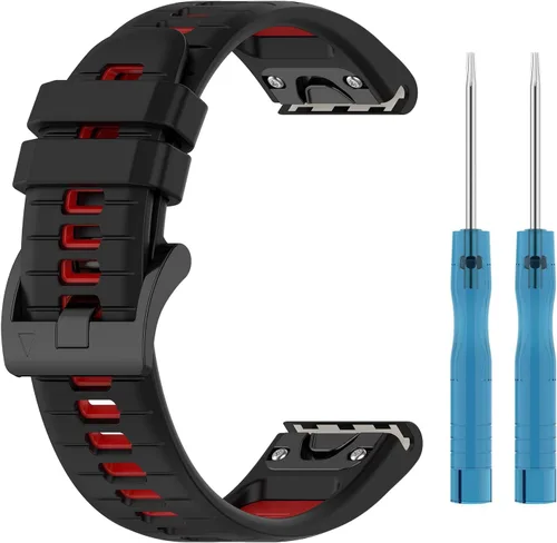 Vista 5 de Compatible con Garmin Epix Pro - Correas de repuesto de silicona para reloj Fenix 7 para mujeres y hombres, correas de repuesto para Garmin Fenix