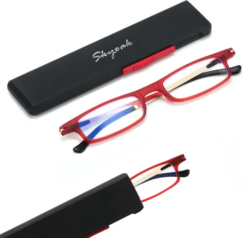 Vista 9 de Lentes de lectura plegables ultraligeros para mujeres y hombres, TR90, bloqueo de luz azul, anti UV, fatiga ocular, plegables, compactos, Negro