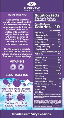 Vista 31 de l Hidratación definitiva para ojos secos l Paquetes de electrolitos en polvo sin azúcar l Mezclado con vitaminas, té verde, cúrcuma, taurina y DHA l