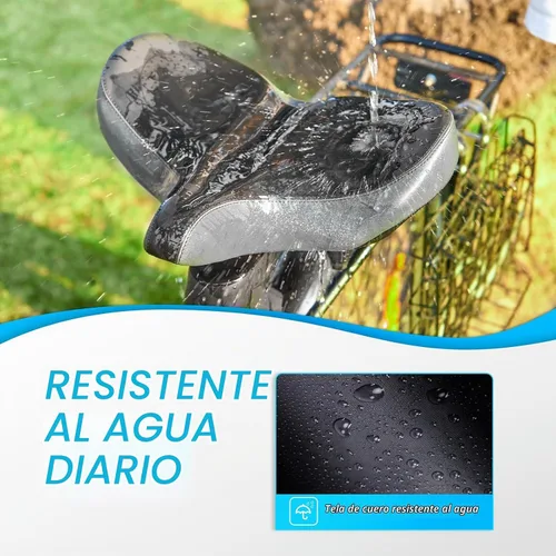 Vista 6 de YLG - Asiento de bicicleta de gran tamaño, cómodo asiento de bicicleta, sillín de repuesto de bicicleta con espuma viscoelástica, sillín