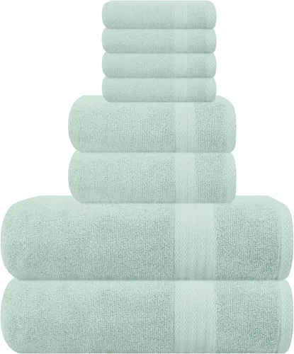 Vista 81 de GLAMBURG Juego de 2 Sábanas de Baño Extra Grandes de Algodón Premium de 700 GSM - 100% Algodón Peinado - 2 Sábanas de Baño 35x70 pulgadas - Calidad