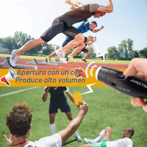 Vista 3 de UNIWA Silbato electrónico, silbato operado por batería ajustable con 3 sonidos de silbato diferentes y fuertes con cordón, silbatos electrónicos
