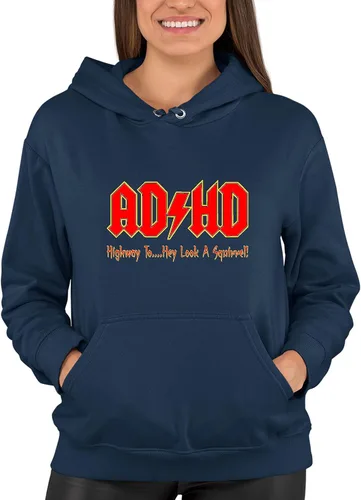 Vista 40 de Go All Out Sudadera con capucha para hombre y mujer con texto en inglés "Highway To Hey Look A Squirrel