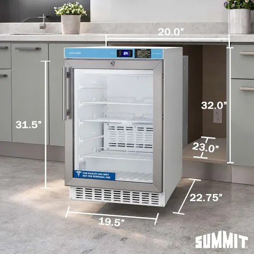 Vista 8 de Accucold ACR46GL - Refrigerador médico de 2.65 pies cúbicos, puerta