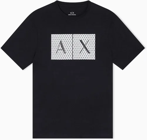 Vista 2 de Armani Exchange Camiseta Triangulation con cuello redondo para hombre Negro