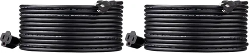 Vista 36 de Amazon Basics - Cable de extensión de 3 pies, extensor de toma de 3 clavijas, cable de extensión para interiores, 13 amperios, 125V, color negro