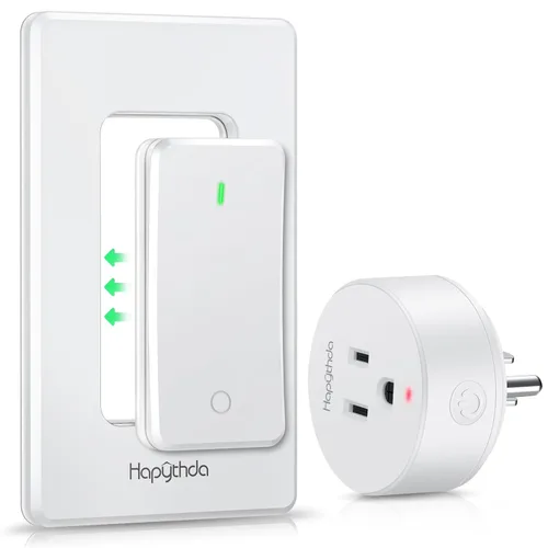Vista 10 de Adaptador de Enchufe con Control Remoto, Interruptor Inalámbrico, Mini Enchufe Remoto para Luces y Electrodomésticos, Interruptor ON/OFF 15A/1500W
