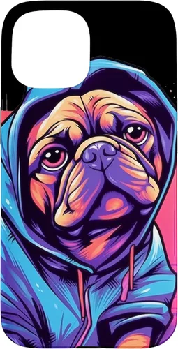Vista 6 de Funda para iPhone 12/12 Pro Pug Graffiti Pug Owner Pug Lover