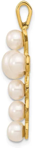 Vista 2 de XP5296 - Colgante de perlas cultivadas de agua dulce de 14 K de 4 a 0.236in, Metal, no conocido