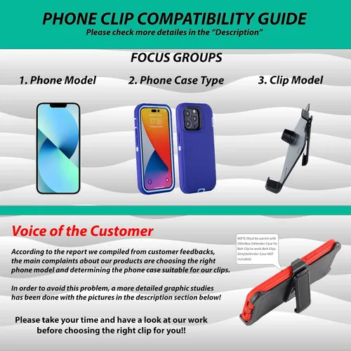Vista 2 de Paquete de 2 fundas de repuesto con clip para cinturón para Apple iPhone Xs, X, 10 OtterBox Defender Series Clip para cinturón (funda no incluida)