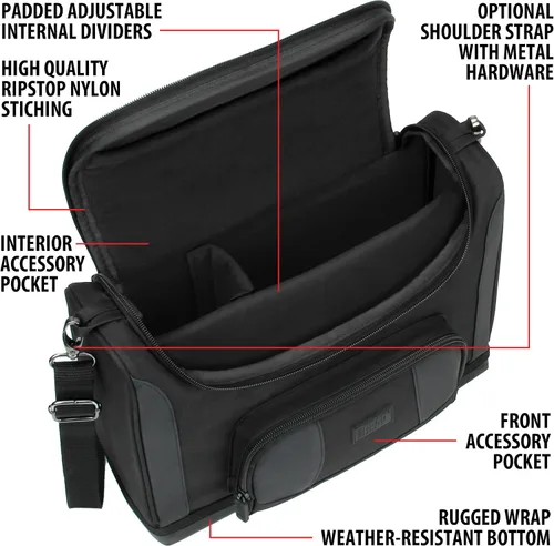 Vista 2 de USA GEAR Estuche de arranque de coche – Estuche de transporte portátil con interior personalizable y carcasa exterior duradera compatible con NOCO
