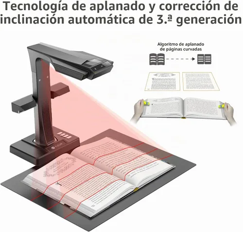 Vista 7 de CZUR Paquete de escáner de libros ET24 Pro y caja de estudio portátil