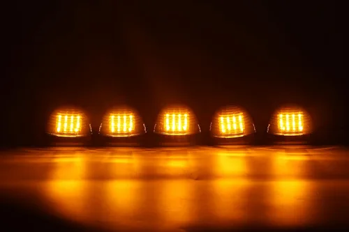 Vista 4 de 5 X Luz de Marcador de Cabina, Lente Ahumada con 16 Luces LED Ámbar para Techo, Luz de Holgura Superior para Ford F150 F250 F350 F450 F550 F650 F750