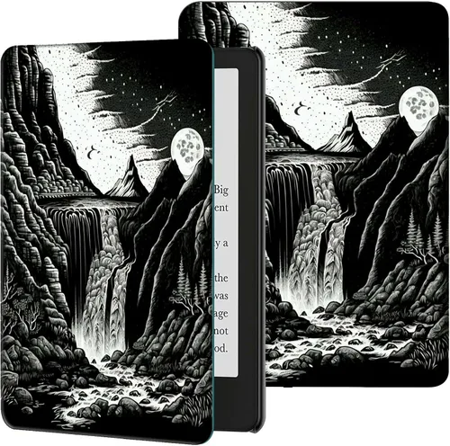 Vista 22 de Funda para Kindle de 6 pulgadas (11.ª generación, versión 2024/2022) delgada de piel sintética, ajustable, multiángulo, Smart Shell con función