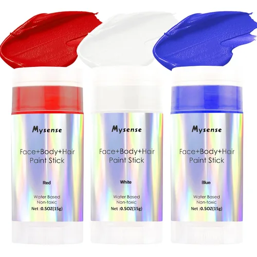 Vista 13 de Mysense Pintura en barra verde Amazon para el cabello de cara y cuerpo, maquillaje de Halloween, Elphaba Witch Gamora, color de cabello temporal