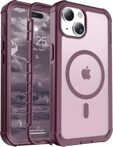 Vista 77 de jaroco - Funda magnética compatible con MagSafe para iPhone 11 de 6.1 pulgadas; protección de grado militar contra caídas, de doble capa