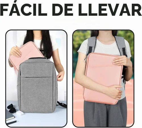 Vista 7 de Funda protectora para iPad Pro y más (12,9 pulgadas), color rosa Funda de transporte para tablet Surface Pro, Galaxy Tab S8 Plus PU-Rosa