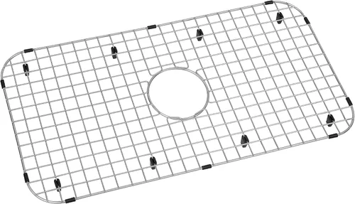 Vista 20 de Rejilla de fregadero de cocina Zeesink, protectores de fregadero de 18 1/2" X 13 3/8", rejilla de fregadero de acero inoxidable con drenaje central