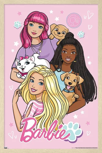 Vista 10 de Trends International Mattel Barbie - Bonito póster de pared, 22.4 pulgadas de largo x 14.7 pulgadas, versión enmarcada en madera de granero Versión