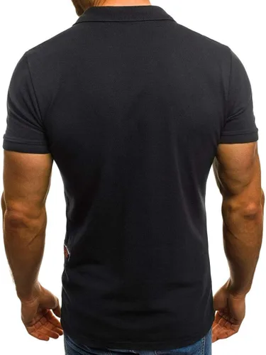 Vista 2 de GDJGTA Blusa casual de manga corta con bolsillos y bolsillos para hombre, color liso, para hombre