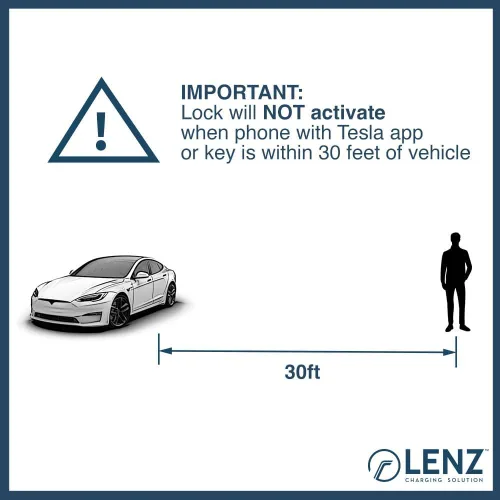 Vista 5 de LENZ Paquete - Adaptador de carga y bloqueo J1772 a Tesla