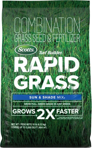 Vista 12 de Mezcla de semillas de césped Scotts Turf Builder Rapid Grass Sun & Shade Mix de doble crecimiento rápido para sombra y sol; combinación de semillas