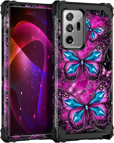 Vista 14 de Miqala Funda para Galaxy S9, brilla en la oscuridad, tres capas, resistente, a prueba de golpes, protección de cuerpo completo, parachoques