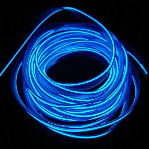 Vista 2 de ABALDI Luces Interiores de Coche Cable de Alambre EL Luces de Neón Ambiente Brillante Estroboscópico Electroluminiscente para Decoración