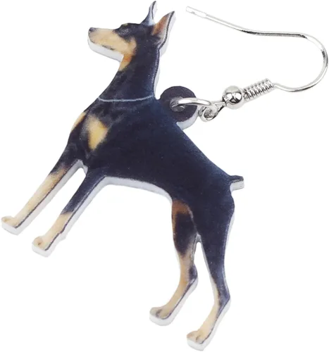 Vista 4 de Acrylic Doberman Dog Earrings Dangle Drop Pet Jewelry For Women Girls Party Gifts