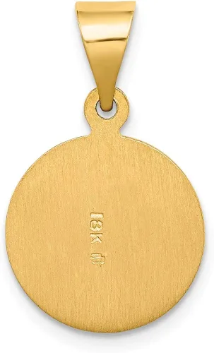 Vista 4 de Colgante de medalla de San Judas de oro amarillo macizo de 18 quilates patrón católico 0866in x 0512in