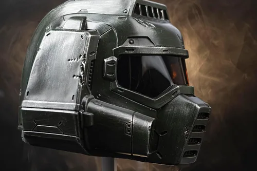 Vista 6 de Playcoshow Casco Dom, máscara de resina para adultos, accesorio para disfraz de cosplay