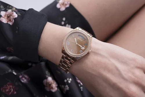Vista 6 de GUESS US - Reloj analógico multicolor y verde para mujer
