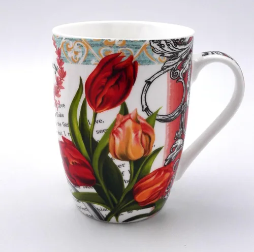 Vista 2 de 6903 Uniware - Juego de 4 tazas de porcelana Newbone de 11 onzas
